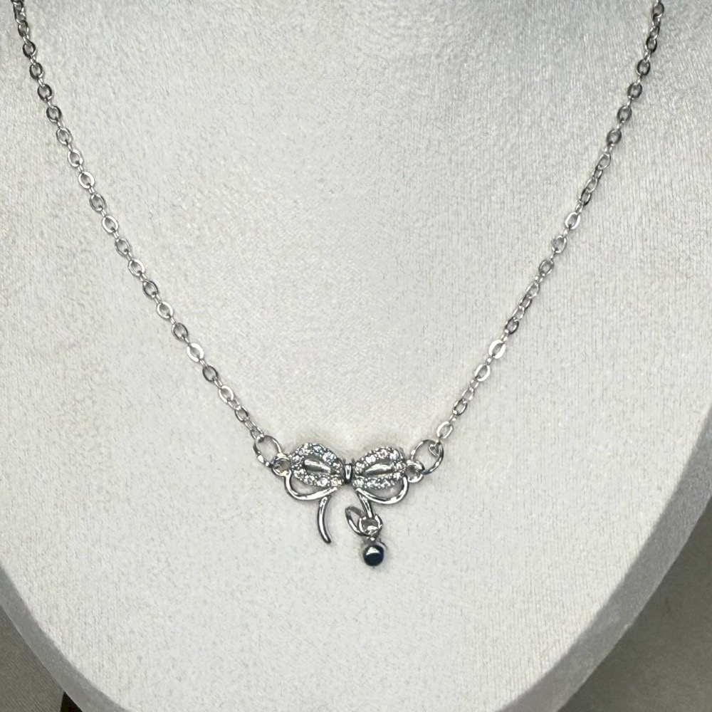 『Yo省錢』雙層蝴蝶結項鍊 項鍊-細節圖2