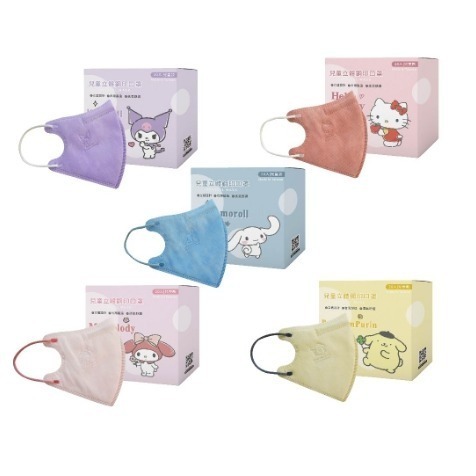 《首發 天心 / 7-11三麗鷗聯名款》現貨供應成人款3D立體鋼印醫療口罩 20入/盒-細節圖6