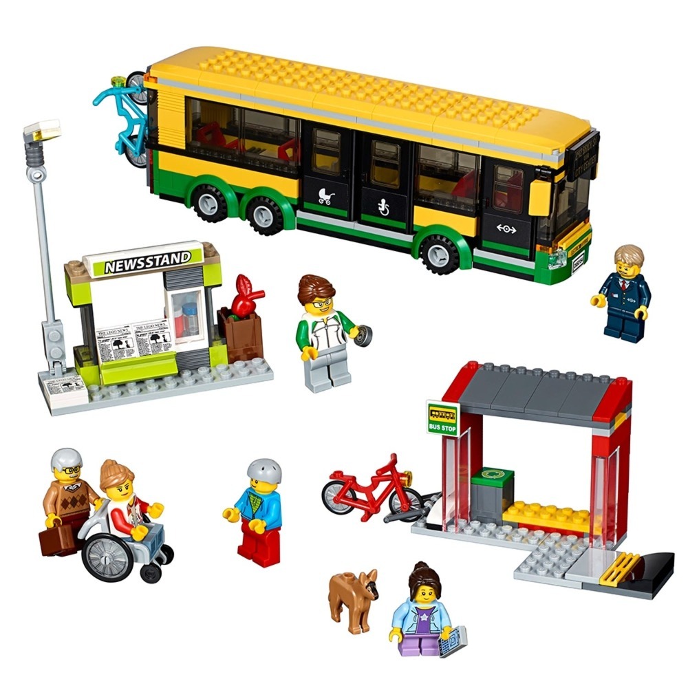 樂高 Lego city 60154公車站 全新未拆-細節圖3