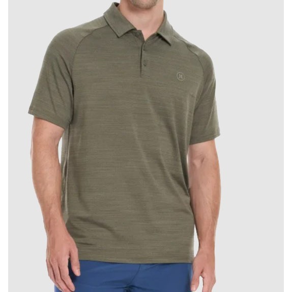 HURLEY 男款短袖POLO衫- 墨綠色-細節圖3