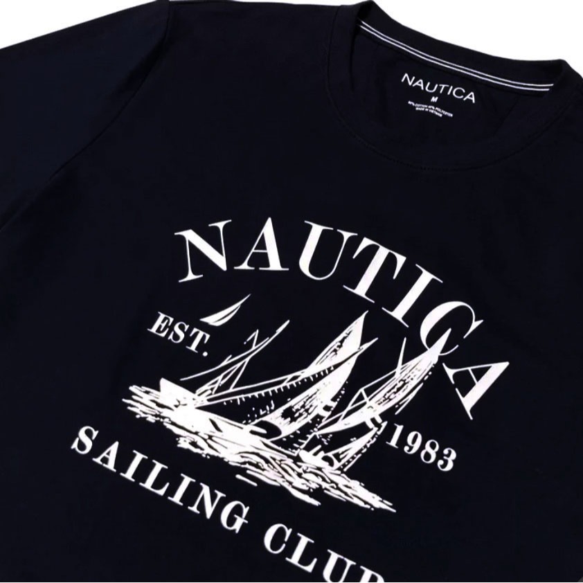 Nautica 男款短袖上衣 -深藍色- 亞規-細節圖3