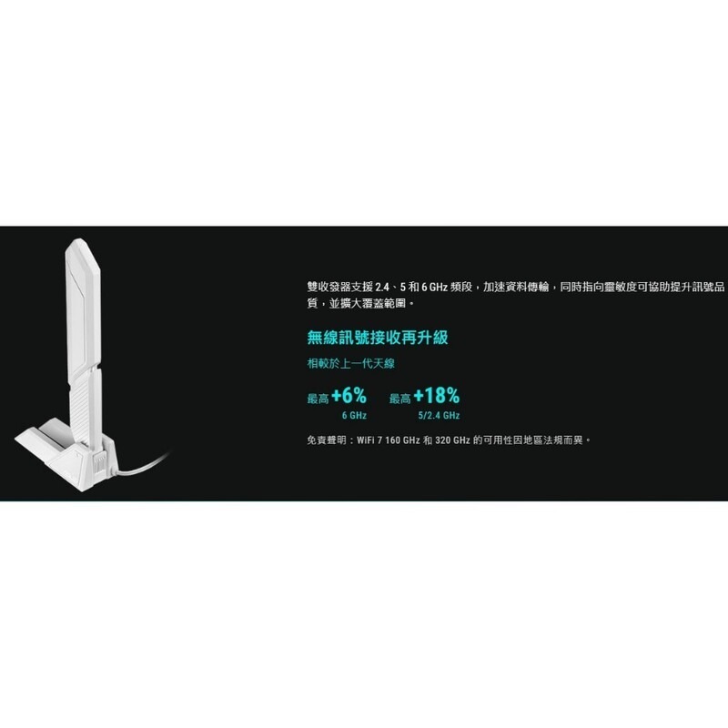 全新ASUS Z790 主機板天線白色/黑色 WI-FI 7 Q-Antenna接頭/快接頭（不支援SMA接頭）-細節圖3
