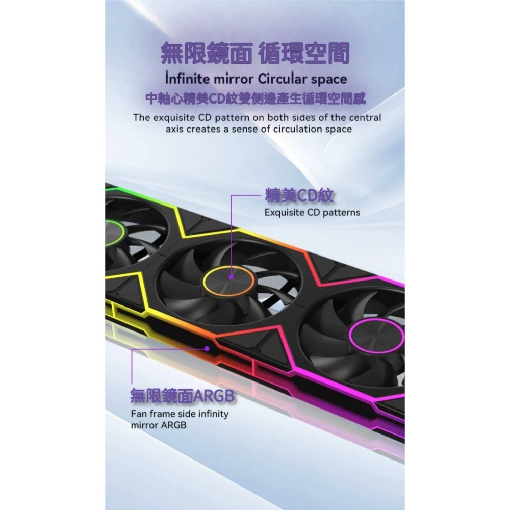台灣現貨 今年新款 稜鏡Max無限鏡積木風扇 ARGB風扇 散熱風扇 無線拼接 水冷風扇 積木風扇 機殼風扇 無限鏡風扇-細節圖5