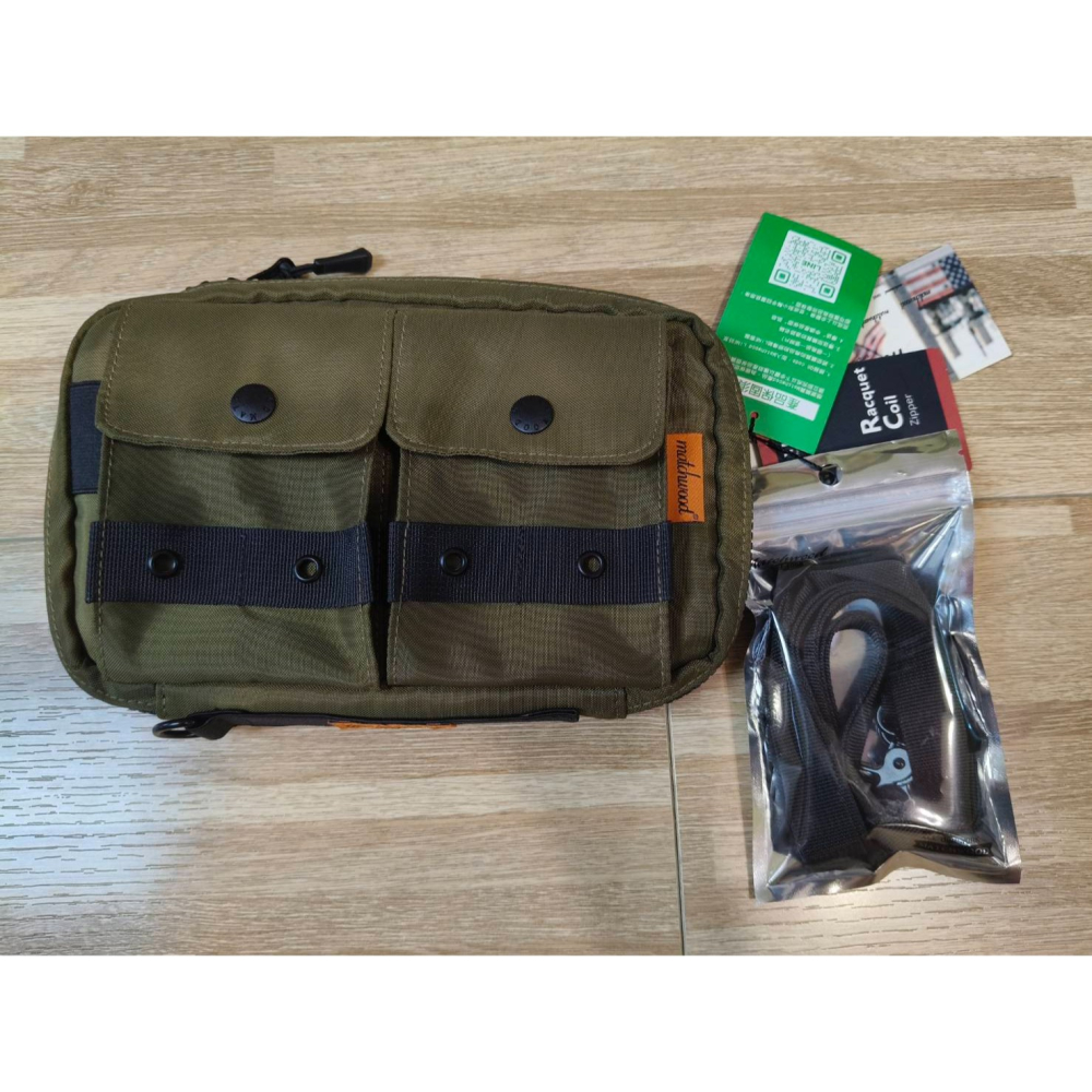 全新 Matchwood Safaris 橄欖綠款 斜背手拿兩用護照包 RFID防盜刷掃描 斜背護照存摺收納包長夾-細節圖2