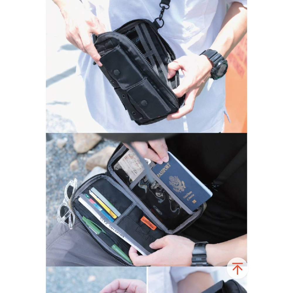全新 Matchwood Safaris 橄欖綠款 斜背手拿兩用護照包 RFID防盜刷掃描 斜背護照存摺收納包長夾-細節圖4