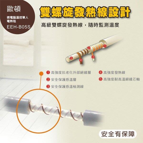 九成新免運）ELTAC_歐頓 溫控單人電熱毯 EEH-B05S-細節圖4