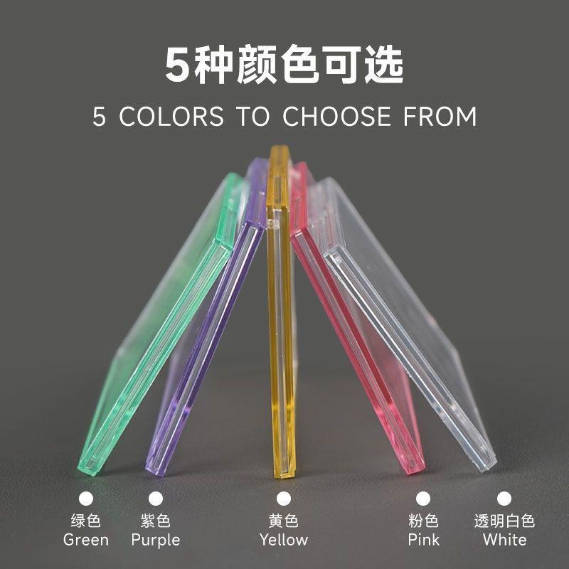 【現貨＋預購】卡式 壓克力卡套 透明彩色 貝殼卡磚 明星小卡 咕卡收納 保護套 卡扣式 硬塑膠卡套 卡磚-細節圖5