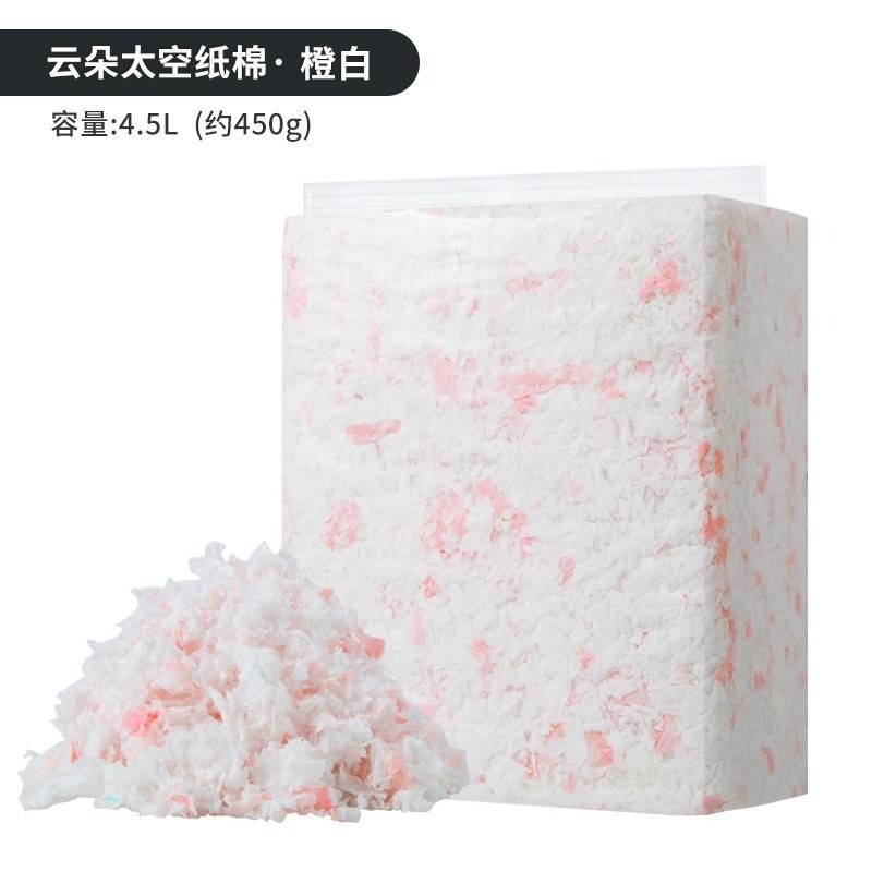 促銷不挑色每包50 買15包送1包 需分兩單 無塵保暖紙棉450g  小寵紙棉 倉鼠墊料墊材 四季通用 做窩 蓬鬆柔軟-規格圖4
