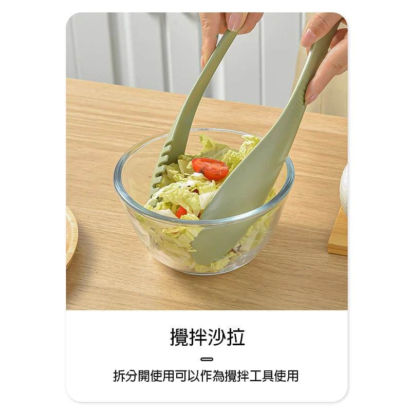 三合一食物夾 多功能防滑防燙 麵條夾 烤肉夾 麵包夾 火鍋漏勺 鏤空設計可拆分 食物夾 料理夾 烘焙夾 蛋清分離器飯勺-細節圖4