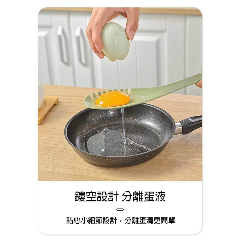 三合一食物夾 多功能防滑防燙 麵條夾 烤肉夾 麵包夾 火鍋漏勺 鏤空設計可拆分 食物夾 料理夾 烘焙夾 蛋清分離器飯勺-細節圖5