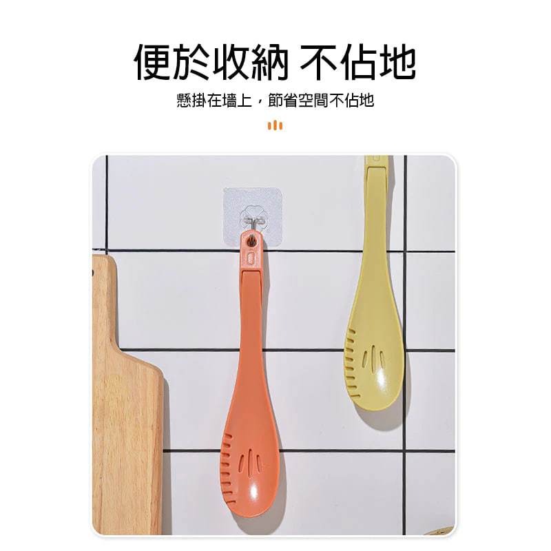 三合一食物夾 多功能防滑防燙 麵條夾 烤肉夾 麵包夾 火鍋漏勺 鏤空設計可拆分 食物夾 料理夾 烘焙夾 蛋清分離器飯勺-細節圖8