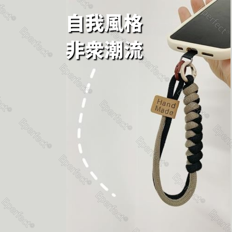 英倫風撞色編織手機掛繩 短款手提防滑防摔手腕繩 INS潮流手機鏈包掛件 手機鍊 手機帶 手機掛件 手機吊飾-細節圖8