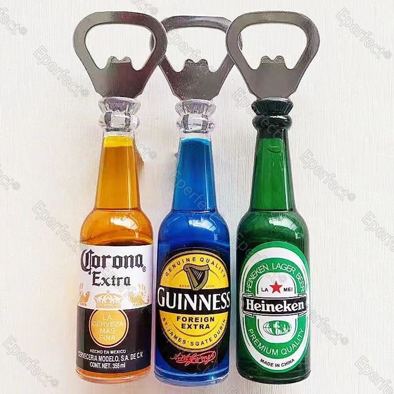 酒瓶造型磁吸開瓶器 冰箱貼 開罐器 冰箱裝飾 啤酒開瓶器 冰箱造型磁鐵  仿真啤酒罐造型 冰箱磁鐵 造型開瓶器-細節圖8