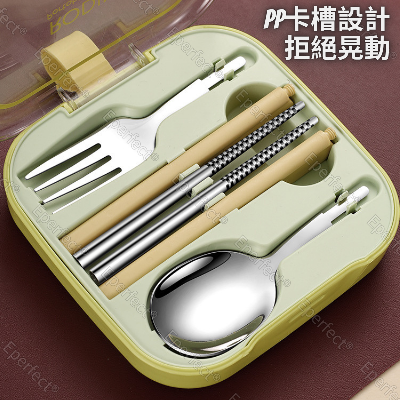 304不鏽鋼可摺疊筷子勺子叉子三件組 旅行便攜收納餐具 不鏽鋼便攜餐具組 上班族學生便當餐具組 攜帶餐具盒 筷子湯匙組-細節圖5
