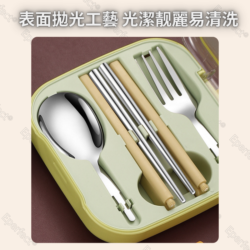 304不鏽鋼可摺疊筷子勺子叉子三件組 旅行便攜收納餐具 不鏽鋼便攜餐具組 上班族學生便當餐具組 攜帶餐具盒 筷子湯匙組-細節圖6