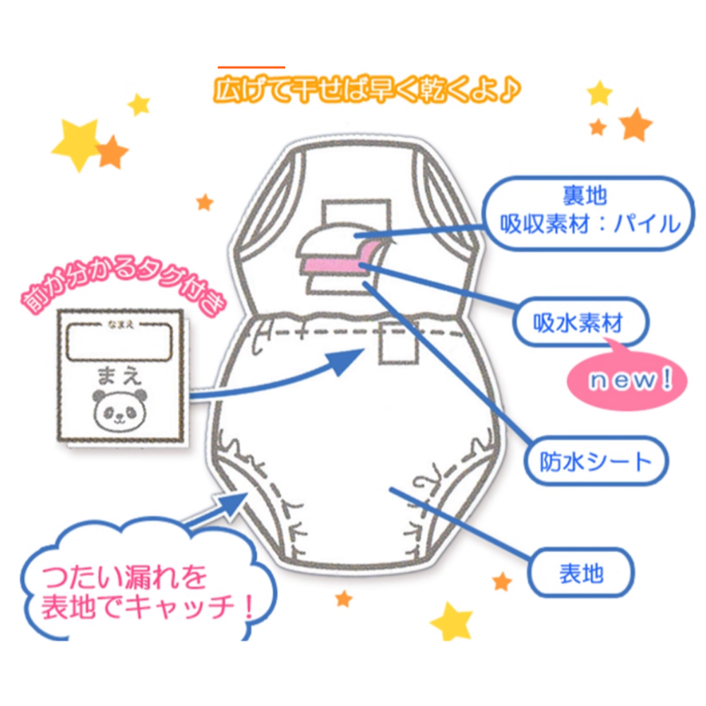 日單嬰幼兒寶寶豹紋學習褲/四層毛巾料隔尿防漏內褲訓練褲可洗90公分-細節圖5