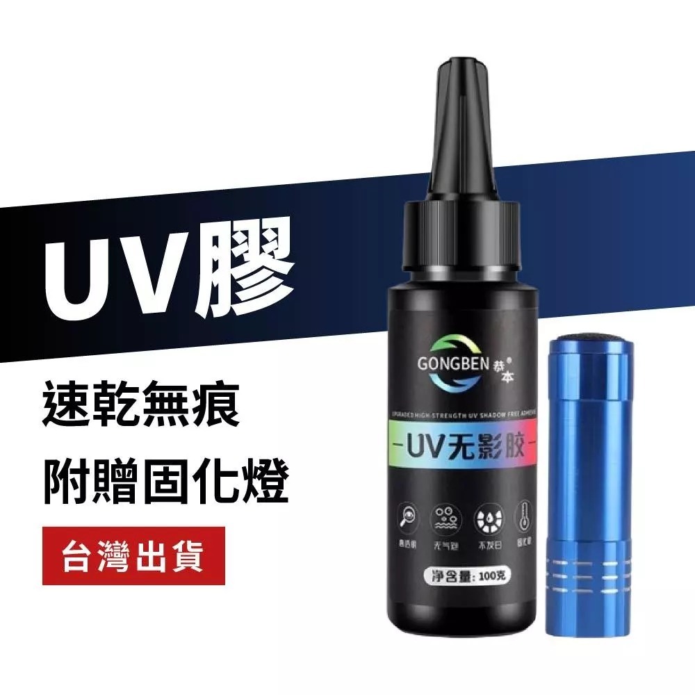 [台灣現貨] UV膠(50ml) 金屬壓克力板膠水 玻璃專用膠 紫外線固化水晶強力膠 透明玻璃膠-細節圖2