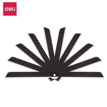 【台灣現貨】 得力黑刃美工刀 貼模專用刀 壁紙刀 裁紙刀 學生手工刀 快遞拆箱刀-細節圖8