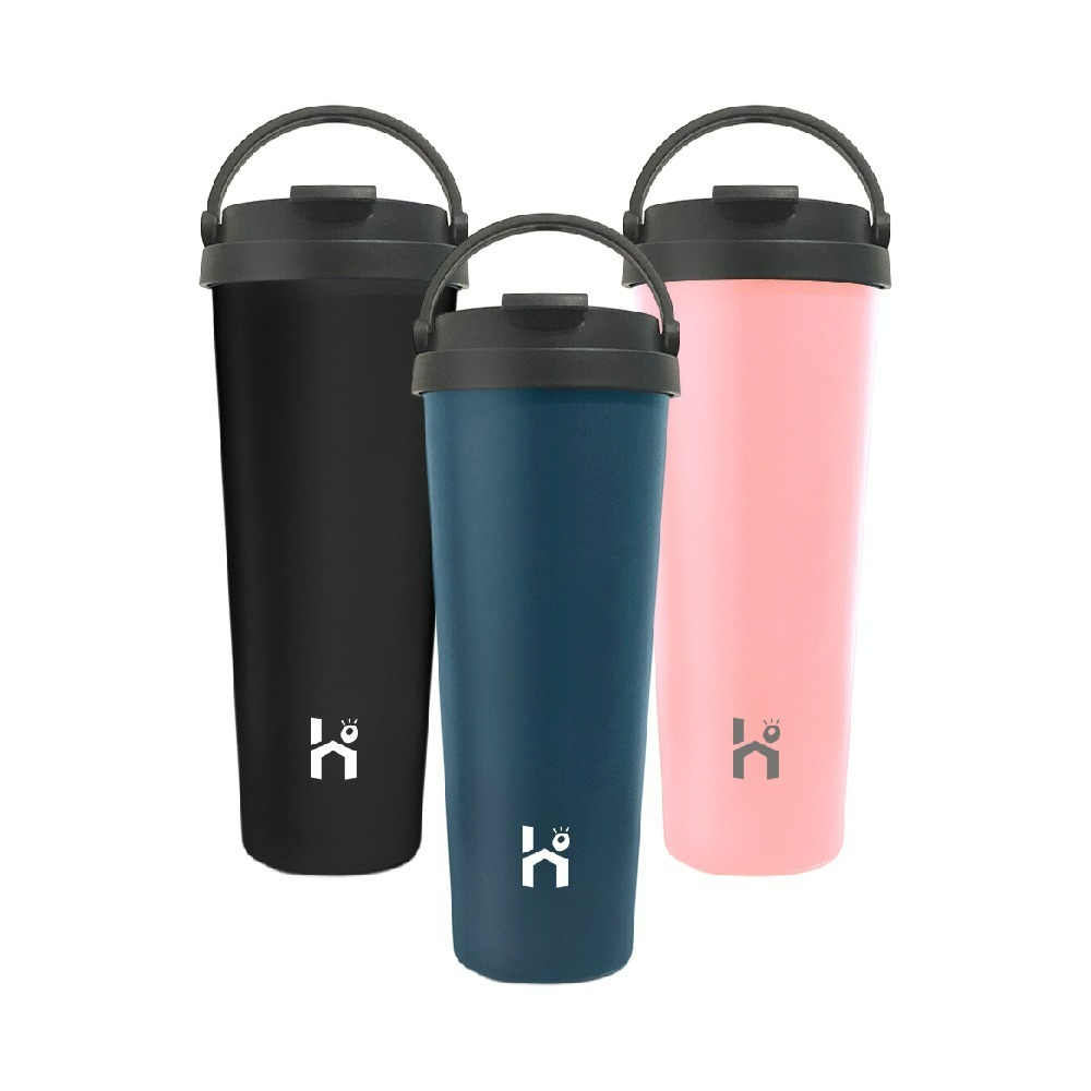 【SGS檢驗】304手提咖啡杯 700ML 環保杯 直飲杯 外帶杯 保溫保冰 隨行杯 保溫杯 手提環保杯 銀角百貨-細節圖2