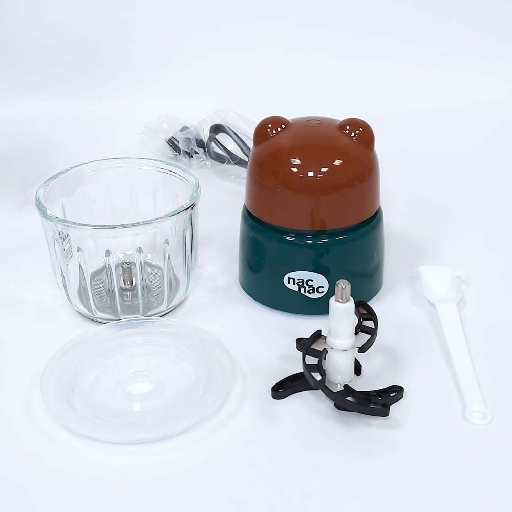 nac nac 副食品磨泥調理機300ml (30秒切碎食材/24000高轉速/高硼矽耐熱玻璃)-細節圖3