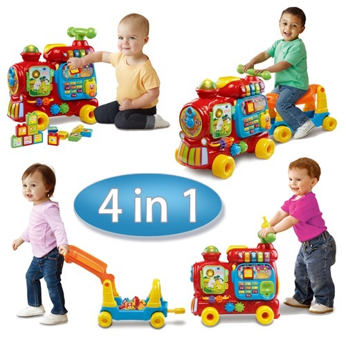 Vtech 4合1智慧歡樂積木學習車-粉色/紅色/藍色(現貨)-細節圖3