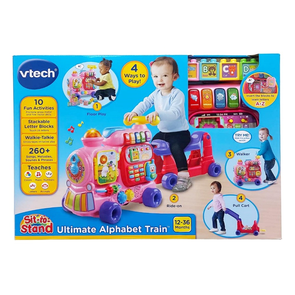 Vtech 4合1智慧歡樂積木學習車-粉色/紅色/藍色(現貨)-細節圖5