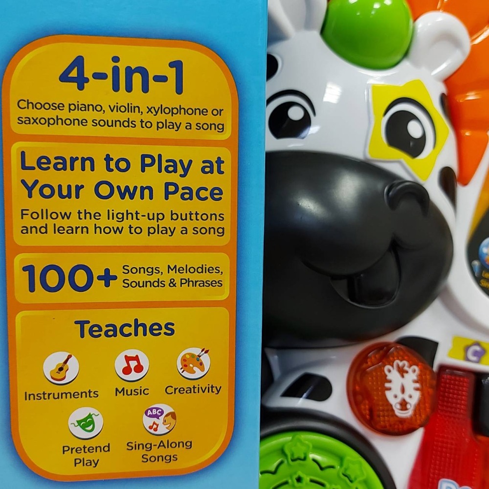 Vtech 多功能搖滾斑馬DJ鋼琴(鋼琴 小提琴 木琴 薩克斯風四種可切換)-細節圖8