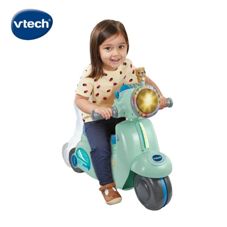 Vtech 2合1嚕嚕摩托車/可變換三輪車跟滑步車-細節圖4