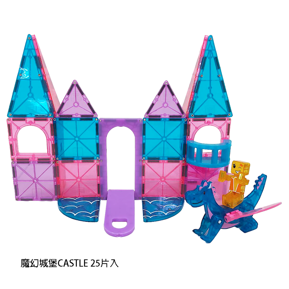 美國Magna-Tiles 磁力積木25片/27片/32片/35片/50片-多款可選(7-11取貨一單最多限購2盒)-細節圖5
