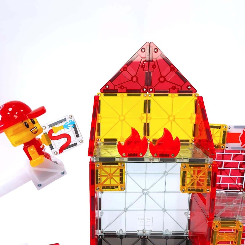 Magna-Tiles 磁力積木-50片消防局(超取一單最高限定2盒)-細節圖2
