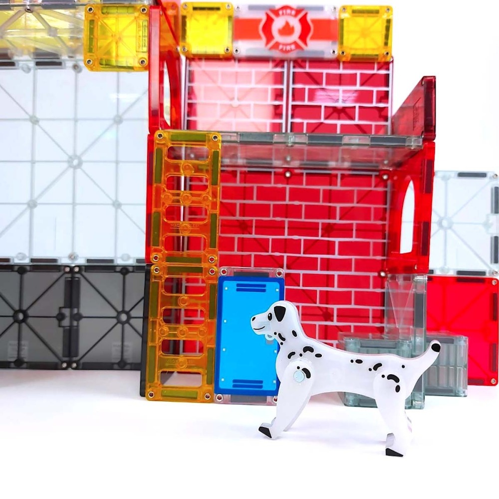 Magna-Tiles 磁力積木-50片消防局(超取一單最高限定2盒)-細節圖3