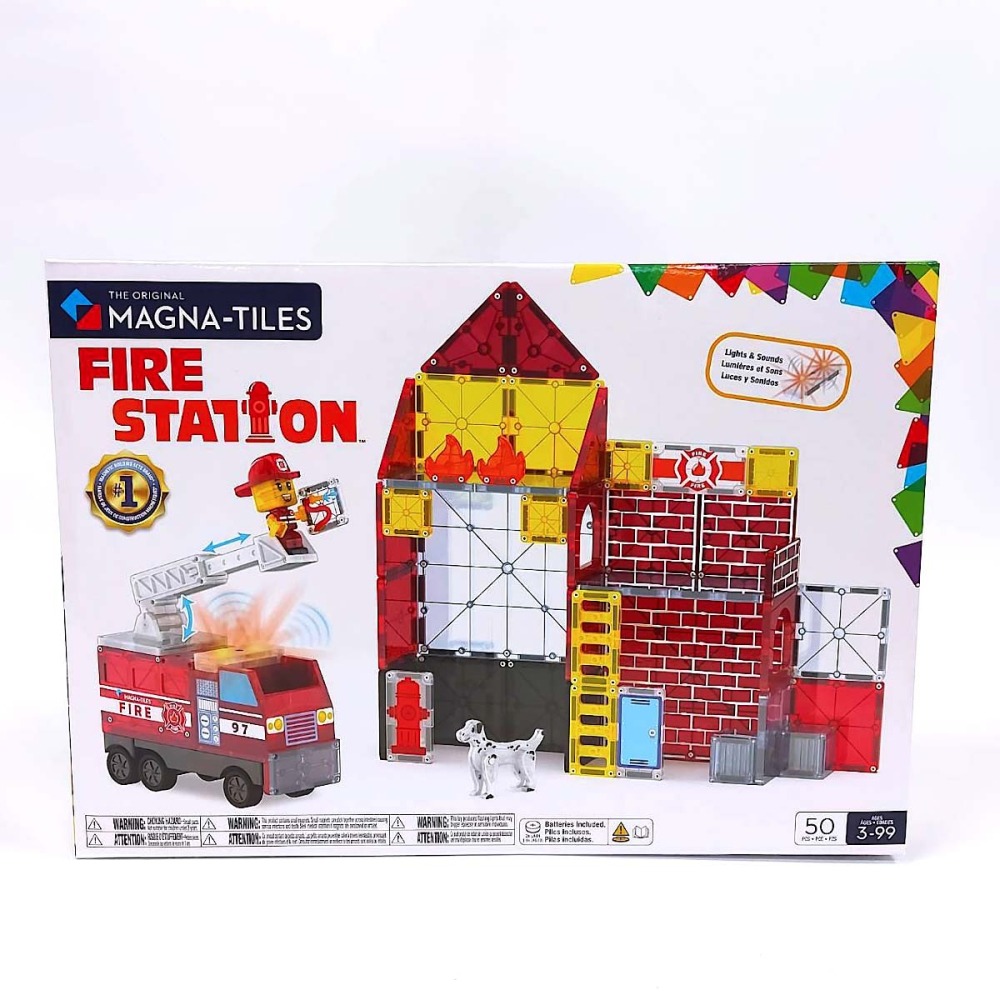Magna-Tiles 磁力積木-50片消防局(超取一單最高限定2盒)-細節圖5