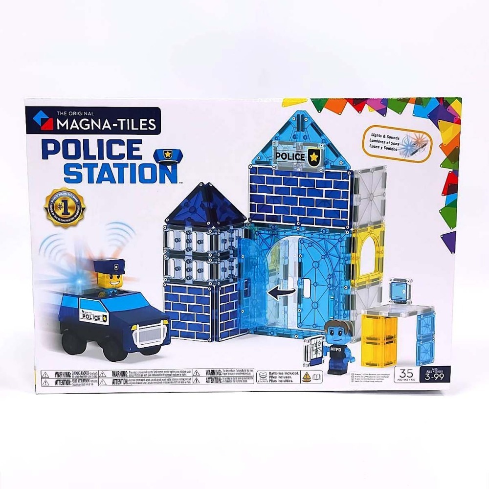 Magna-Tiles 磁力積木-35片警察局-細節圖2