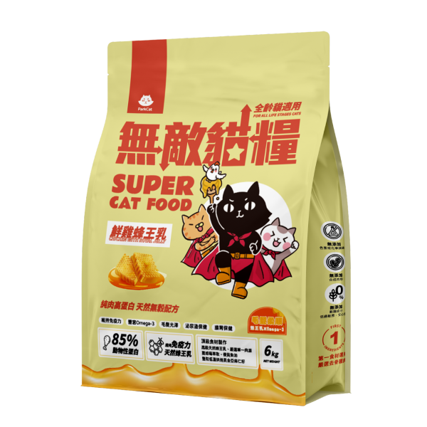 貓樂園無敵貓糧蜂王乳 6KG 優惠促銷中｜貓樂園無穀貓飼料 蜂王乳配方《毛球崛起》7-11取貨快速方便-細節圖2