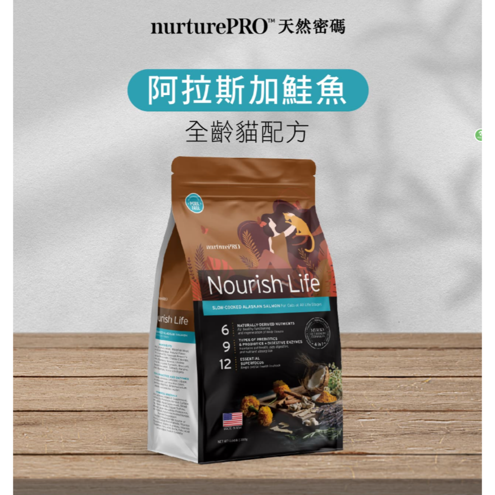 天然密碼 低敏 貓飼料 1.8KG/5.7KG 低敏配方｜天然密碼貓糧 鮭魚 雞肉 | 毛球崛起 7-11寄出-規格圖10