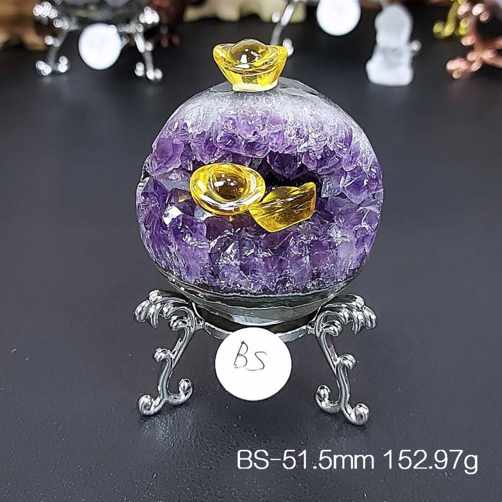 烏拉圭 紫水晶 開口笑39.5-86mm(附展示架)*一圖一物*桌上療癒擺件 招財 招貴人-細節圖6