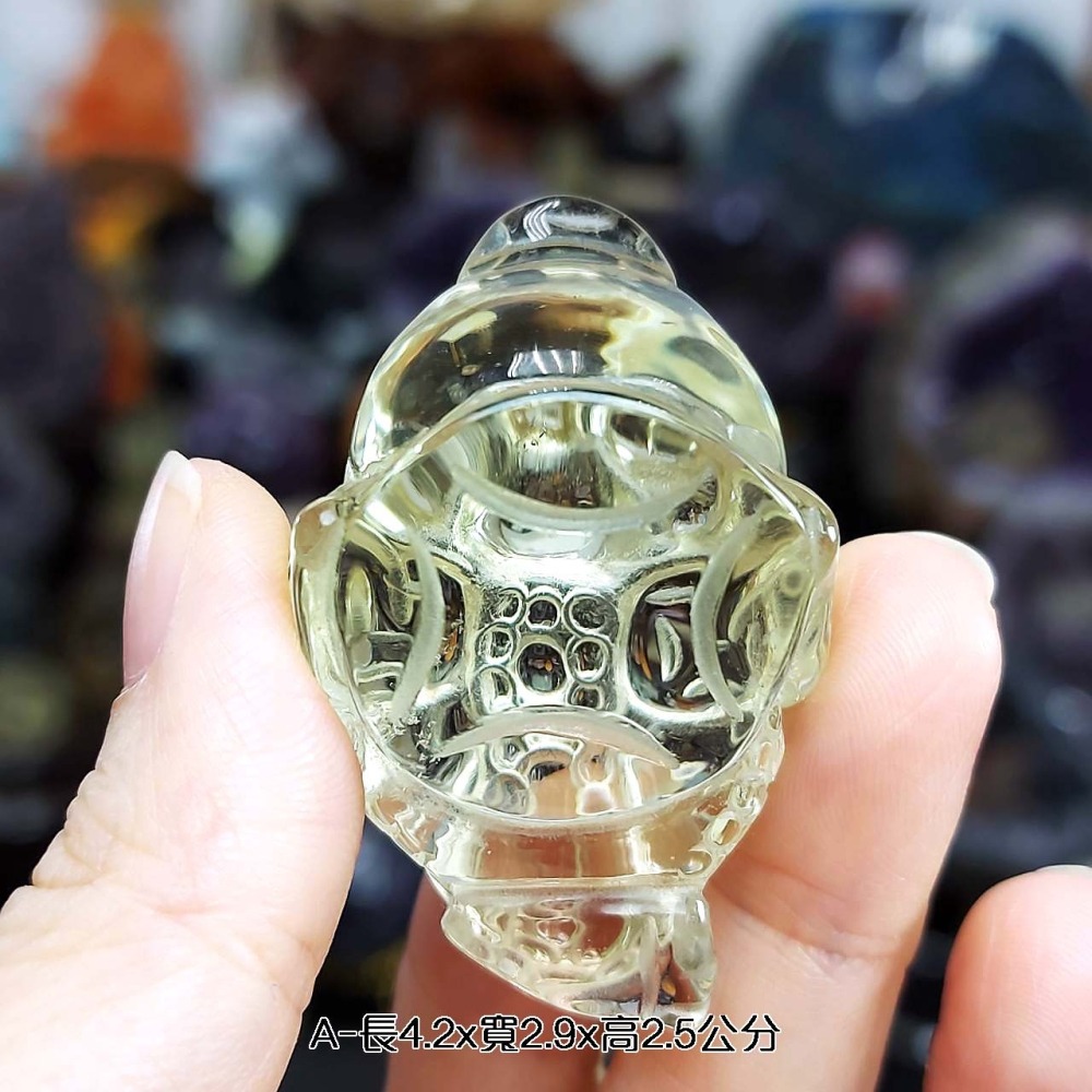 黃水晶 金蟾 金幣金蟾*一圖一物*超強咬錢小神物 招財 聚財 提升財運-細節圖4