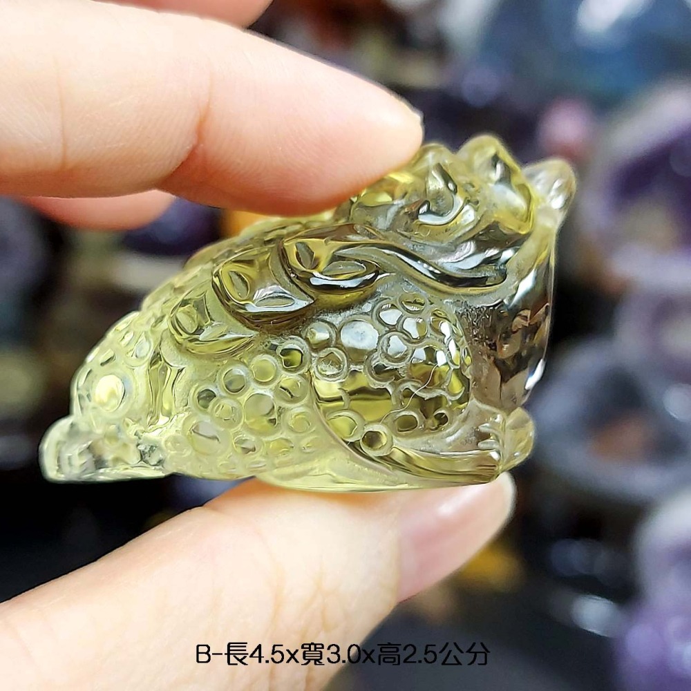 黃水晶 金蟾 金幣金蟾*一圖一物*超強咬錢小神物 招財 聚財 提升財運-細節圖6