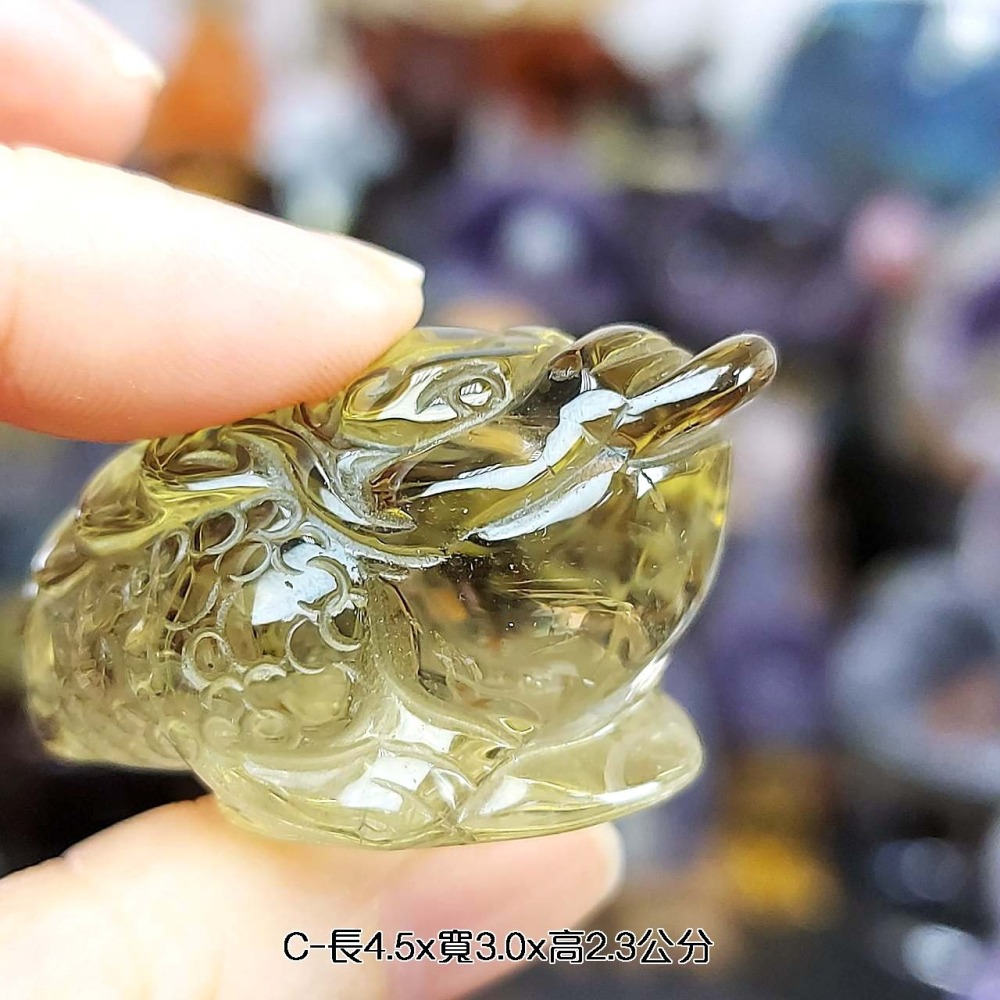 黃水晶 金蟾 金幣金蟾*一圖一物*超強咬錢小神物 招財 聚財 提升財運-細節圖10