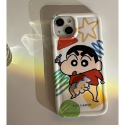 【Iphone 手機殼】創意可愛蠟筆小新阿呆立體防摔手機殼-規格圖1