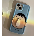 【Iphone 手機殼】創意可愛蠟筆小新阿呆立體防摔手機殼-規格圖2