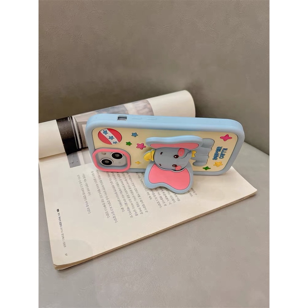 【Iphone手機殼】可愛大象耳朵支架手機殼-細節圖2