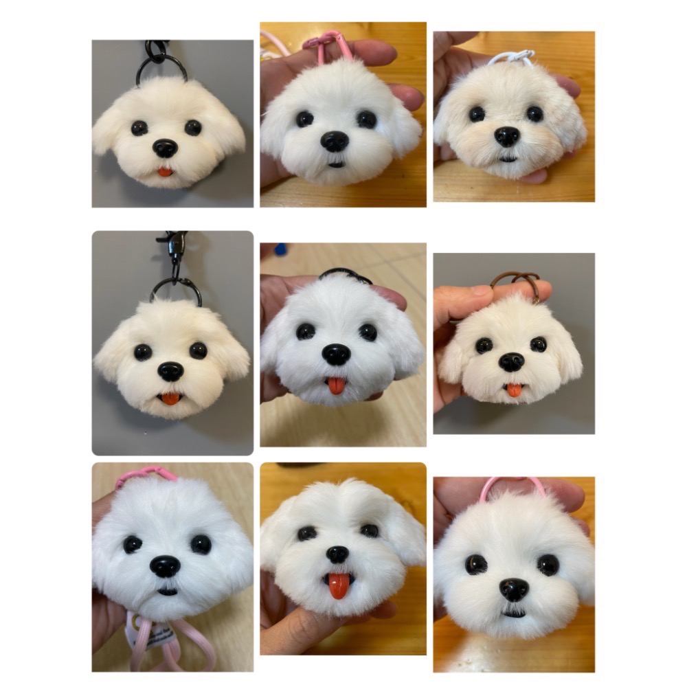 仿真小狗吊飾  馬爾濟斯 瑪爾泰迪 毛根扭扭棒 寵物吊飾-細節圖2