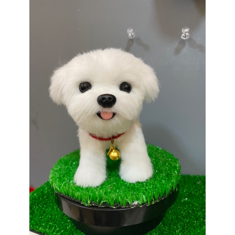 仿真小狗擺件 紅貴賓 瑪爾濟斯 雪納瑞 鬆獅毛根扭扭棒-細節圖2