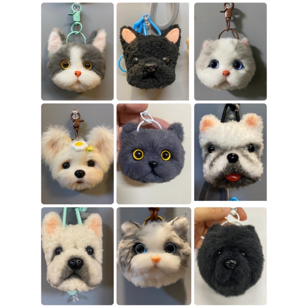 仿真寵物吊飾 泰迪貴賓 約克夏 柯基  法鬥 雪納瑞 邊牧 傑克羅素  西高地 毛根扭扭棒 寵物吊飾-細節圖2