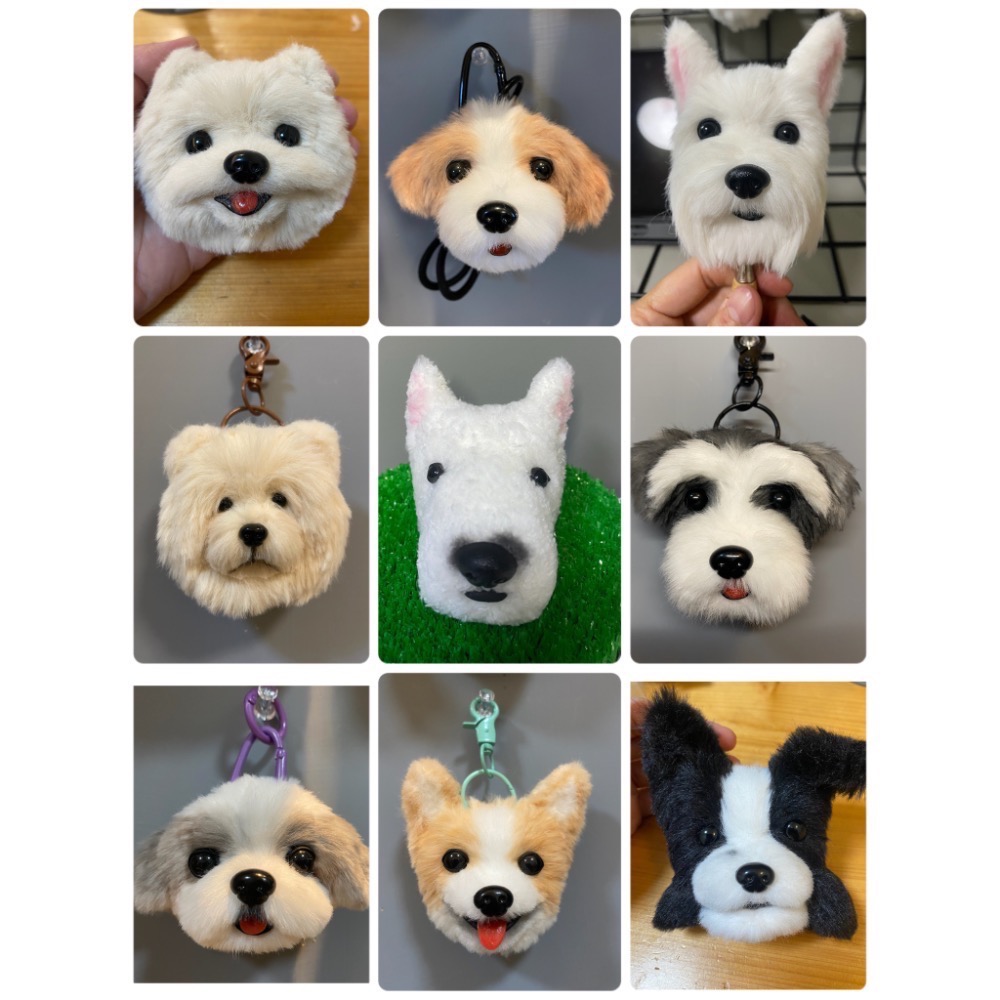 仿真寵物吊飾 泰迪貴賓 約克夏 柯基  法鬥 雪納瑞 邊牧 傑克羅素  西高地 毛根扭扭棒 寵物吊飾-細節圖3