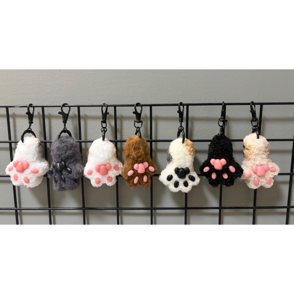 🐶小狗、🐈小貓咪肉球、肉墊腳掌 毛根鑰匙圈 吊飾 掛飾  閨蜜情人生日禮物  呆萌可愛-細節圖3