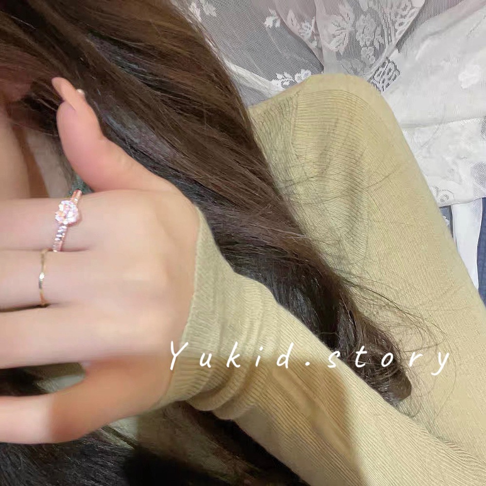 愛心碎鑽戒指-細節圖5