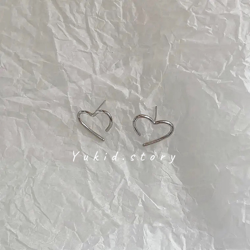S925銀簍空愛心耳釘-細節圖3