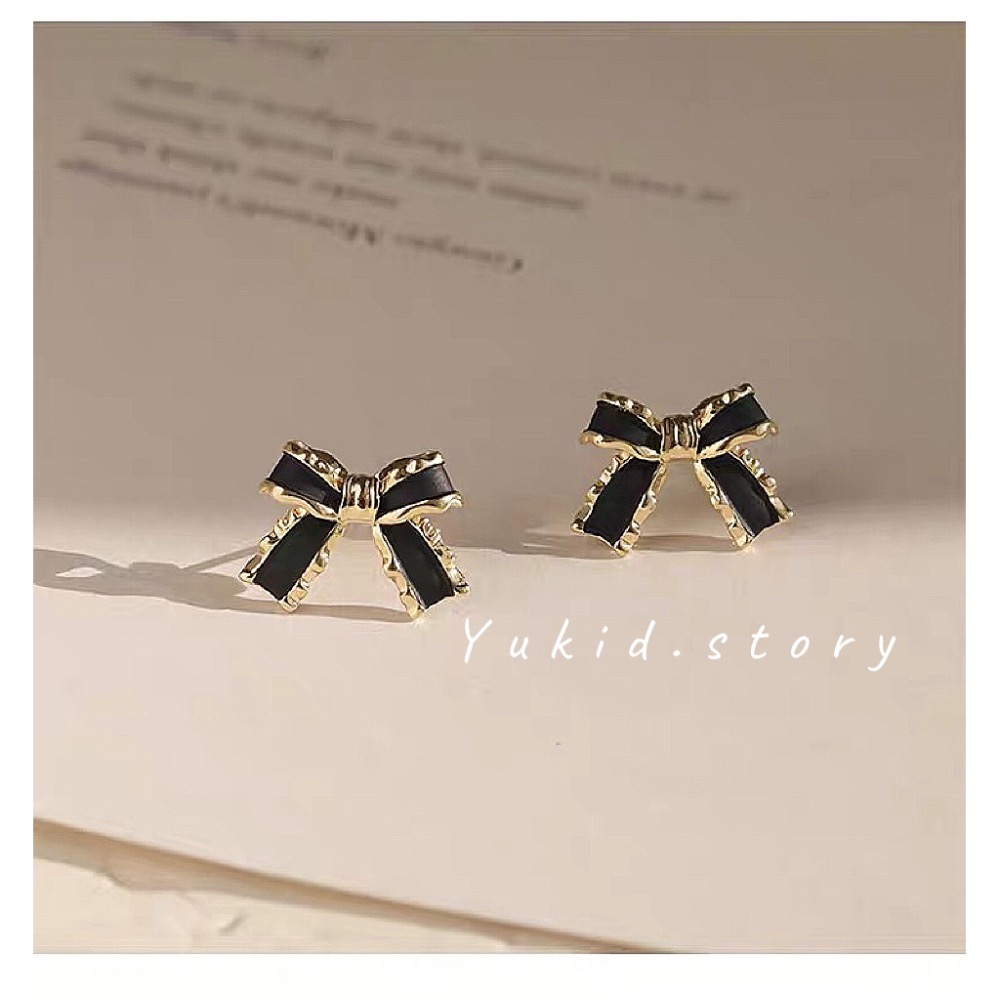 小香風蝴蝶結耳釘 S925銀針-細節圖3